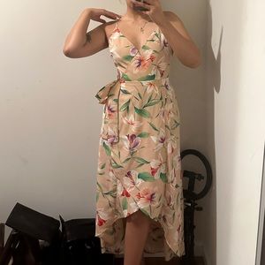 🌺 Pink Floral Wrap Dress 🌺